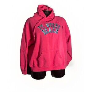 Pacific & Company Women's Pink Hooded Sweatshirt Ft. Myers Beach Size Large‎